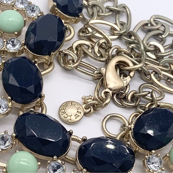 J. Crew Green and Navy Jeweled Necklace - Picture 3 of 3